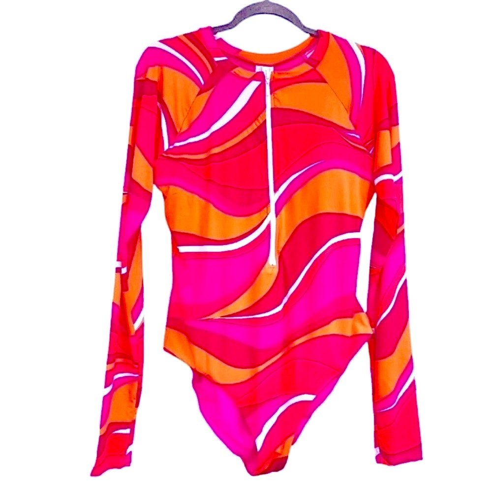 NEW Trina Turk Vivid Vista zip-up Swim/Paddleboard Suit